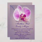 Einladung zur Lila Radiant Orchid Hochzeit (Vorne/Hinten)