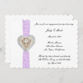 Einladung zur Lila Spitzenengagierungspartei von U (Vorne/Hinten)