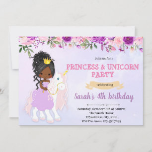 Einladung zur Lila Themenprinzessin