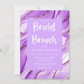 Einladung zur lila Tinte Bridal Brunch (Vorderseite)