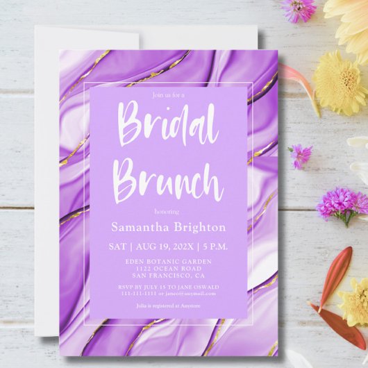 Einladung zur lila Tinte Bridal Brunch