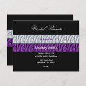 Einladung zur Lila und Black Bridal Dusche (Vorne/Hinten)