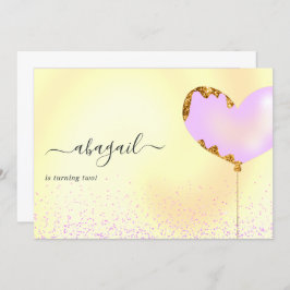 Einladung zur lila und Gold Geburtstagsparty