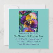 Einladung zur Lila und goldenen Blütenpracht (Rückseite)