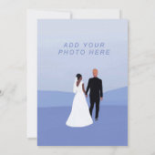 Einladung zur lila und weißen Hochzeit (Rückseite)