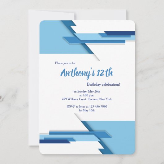 Einladung zur Links rechten Blues (Vorderseite)