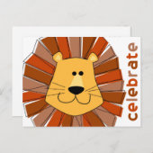 Einladung zur Lion Post Card (Vorne/Hinten)