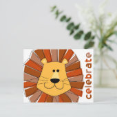 Einladung zur Lion Post Card (Stehend Vorderseite)