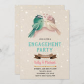 Einladung zur Love-Vogel-Verlobung (Vorne/Hinten)