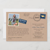 Einladung zur lustigen postkartenartigen Graduatio (Vorderseite)