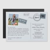 Einladung zur lustigen postkartenartigen Graduatio (Vorne/Hinten)