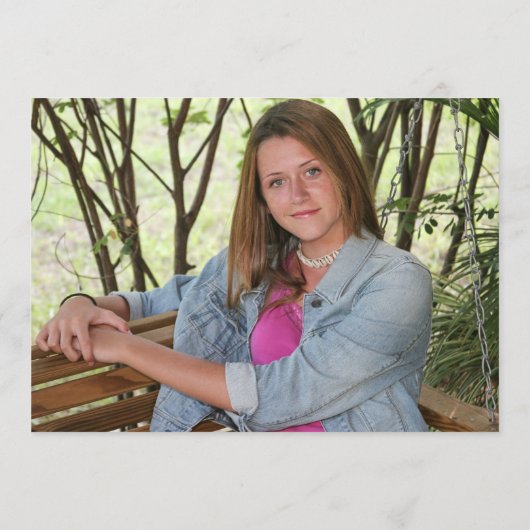 Einladung zur lustigen postkartenartigen Graduatio (Rückseite)