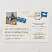 Einladung zur lustigen postkartenartigen Graduatio (Vorderseite)