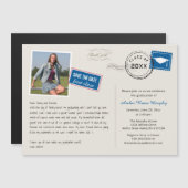 Einladung zur lustigen postkartenartigen Graduatio (Vorne/Hinten)