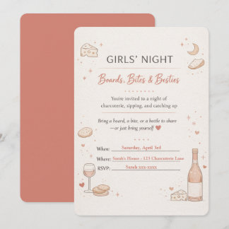 Einladung zur Mädchen-Abend-Charcuterie-Party