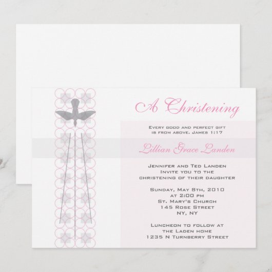 Einladung zur Mädchenfeier (Vorne/Hinten)