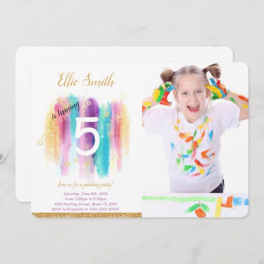 Einladung zur Malerei des Fotos (Vorne/Hinten)