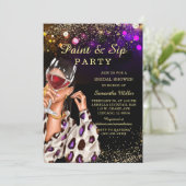 Einladung zur Malerei und Brautdusche (Stehend Vorderseite)