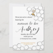 Einladung zur Mama-to-Bee-Dusche (Vorderseite)