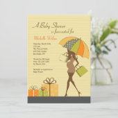 Einladung zur Mama zur Dusche (Ebony) (Stehend Vorderseite)