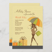 Einladung zur Mama zur Dusche (Ebony) (Vorne/Hinten)