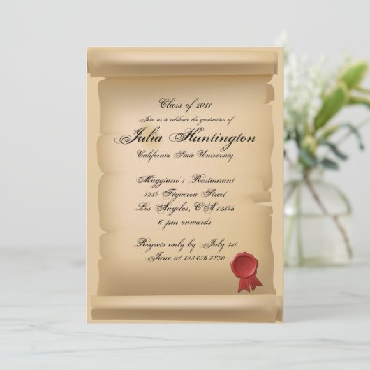 Einladung zur Manuskriptorin-Einladung (Stehend Vorderseite)