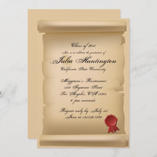 Einladung zur Manuskriptorin-Einladung (Vorne/Hinten)