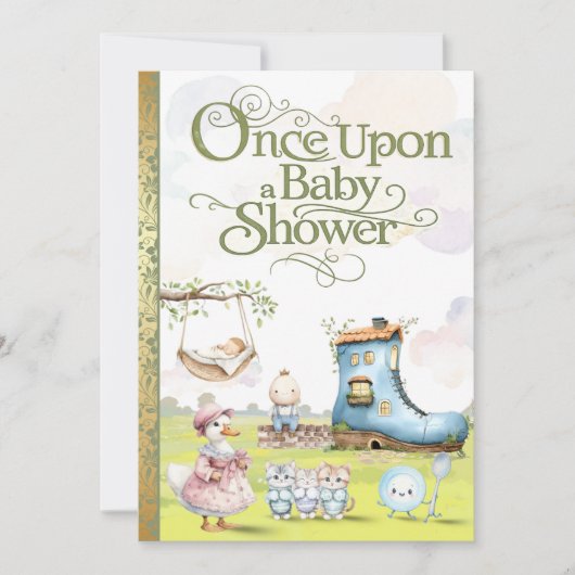 Einladung zur Märchen-Baby-Party (Vorderseite)