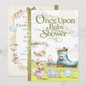 Einladung zur Märchen-Baby-Party (Vorne/Hinten)