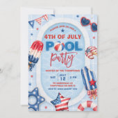 Einladung zur Memorial Day BBQ Poolparty (Vorderseite)