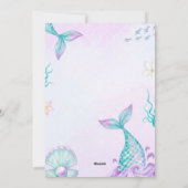 Einladung zur Mermaid zum 6. Geburtstag (Rückseite)