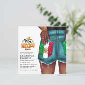 Einladung zur mexikanischen Denim Girl Graduation (Stehend Vorderseite)