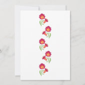 Einladung zur mexikanischen Fiesta Babydusche, Rot (Rückseite)