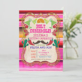 Einladung zur mexikanischen Fiesta Bridal Dusche (Stehend Vorderseite)