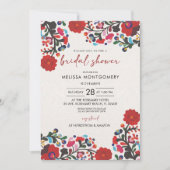 Einladung zur mexikanischen Fiesta Red Floral Brid (Vorderseite)