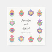 Einladung zur mexikanischen Hochzeit Serviette (Vorderseite)