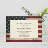 Einladung zur Militäraktion in Rot-Weiß und Blau (Stehend Vorderseite)