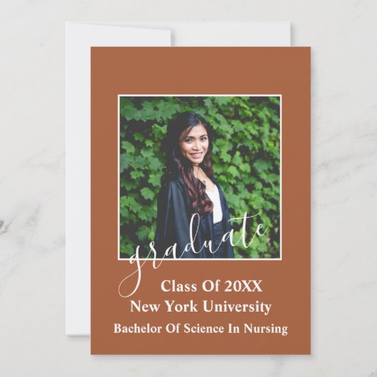 Einladung zur Minimal Nurse Graduation Party Foto (Rückseite)