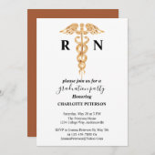 Einladung zur Minimal Nurse Graduation Party Foto (Vorne/Hinten)