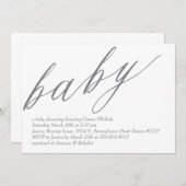 Einladung zur Minimalistischen Babydusche (Vorne/Hinten)