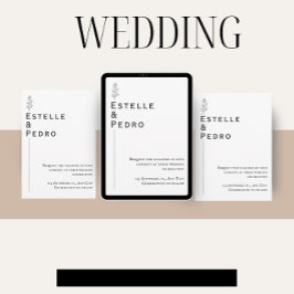 Einladung zur Minimalistischen Bläserschwarz-Weiß 