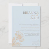 Einladung zur Minimalistischen Blumenhochzeit (Vorderseite)