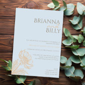 Einladung zur Minimalistischen Blumenhochzeit