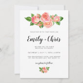 Einladung zur Minimalistischen Blumenhochzeit (Vorderseite)