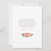 Einladung zur Minimalistischen Blumenhochzeit (Rückseite)