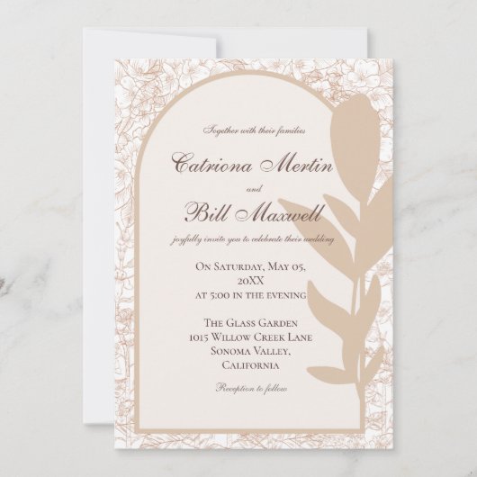 Einladung zur Minimalistischen Botanischen Botanis (Vorderseite)