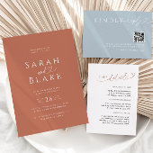 Einladung zur Minimalistischen Burnt Orange Herz H