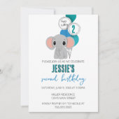 Einladung zur Minimalistischen Elefantengeburt (Vorderseite)