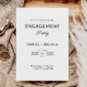 Einladung zur Minimalistischen Engagement-Party