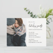 Einladung zur Minimalistischen Feier Foto (Stehend Vorderseite)